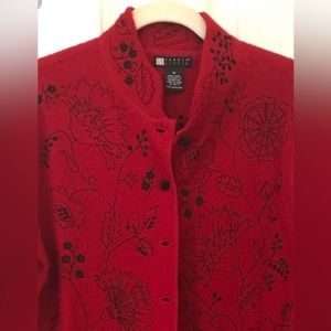 Carole Little Red Wool Jacket